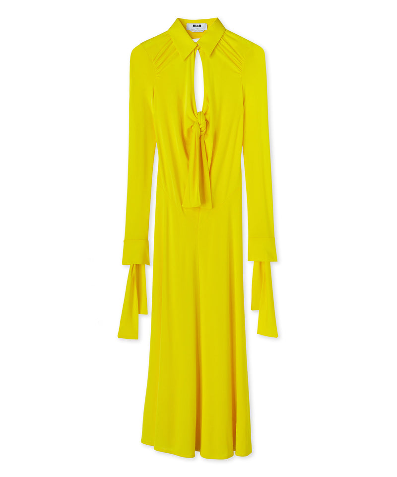 Mini dress in "Fluid Viscose Jersey" fabric YELLOW Women 