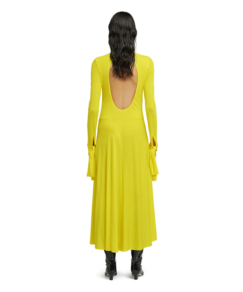 Mini dress in "Fluid Viscose Jersey" fabric YELLOW Women 