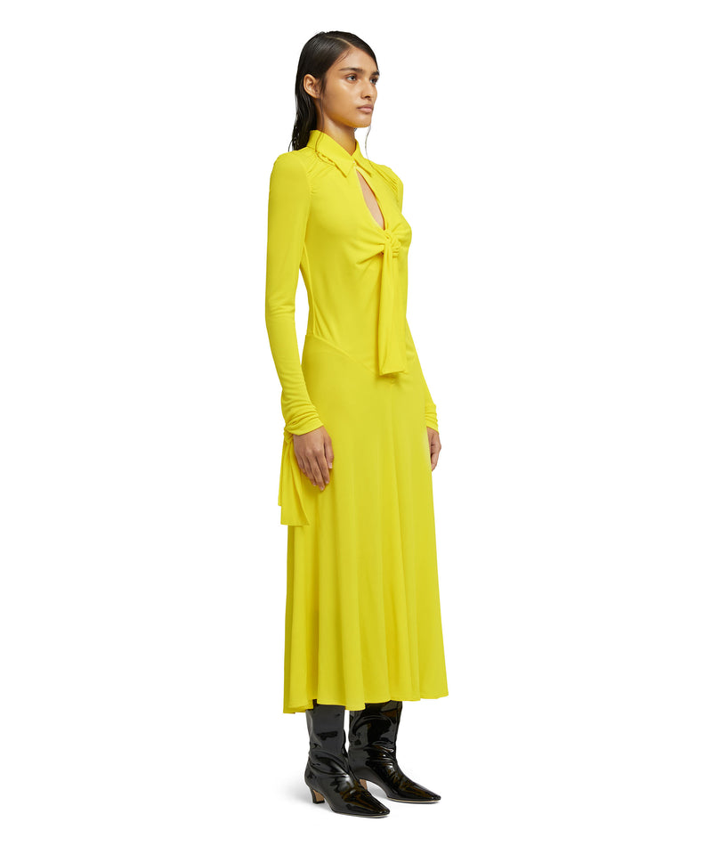 Mini dress in "Fluid Viscose Jersey" fabric YELLOW Women 