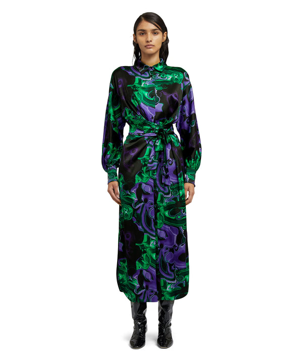Chemisier dress with "Magma" print