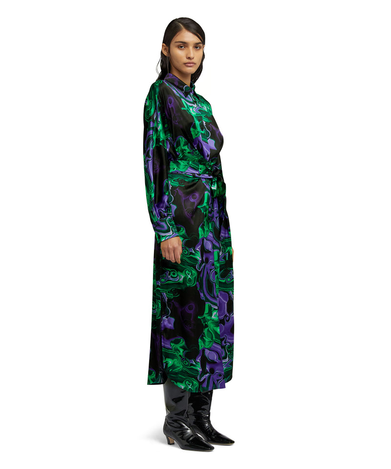 Chemisier dress with "Magma" print LILAC Women 