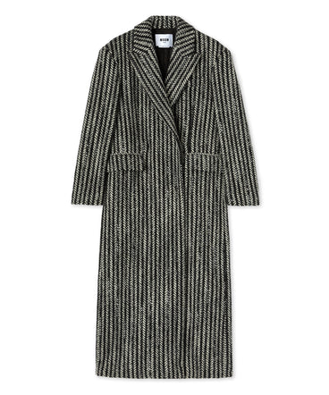Blended wool "Herringbone Wool felt" coat