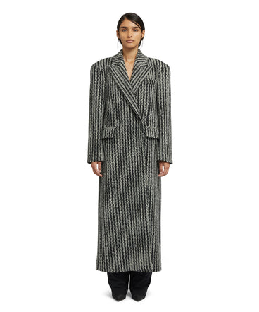 Blended wool "Herringbone Wool felt" coat