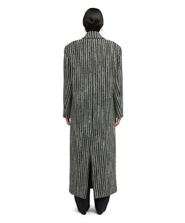Blended wool "Herringbone Wool felt" coat