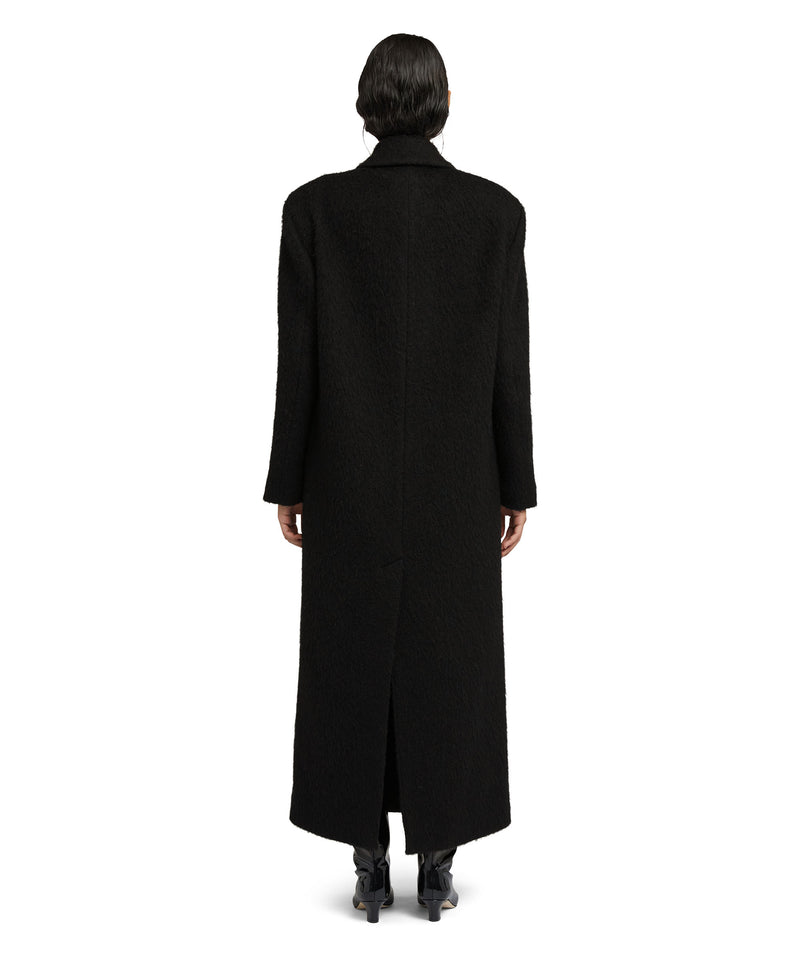 Blended wool "Brushed Wool felt" coat BLACK Women 
