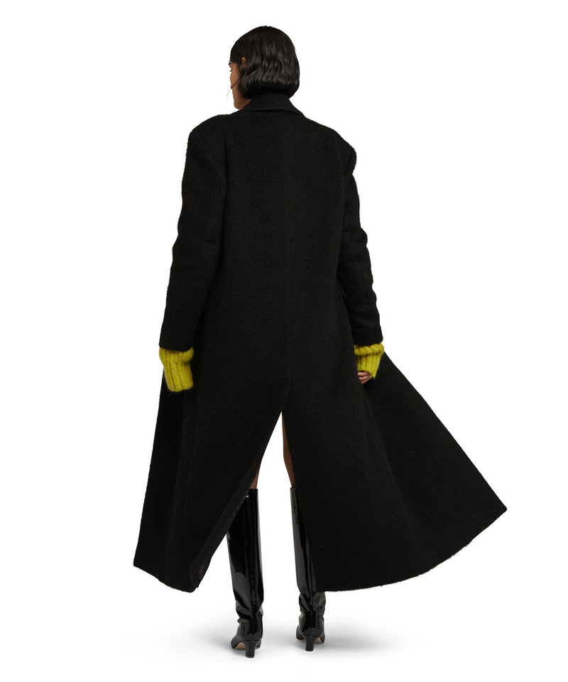 Blended wool "Brushed Wool felt" coat BLACK Women 