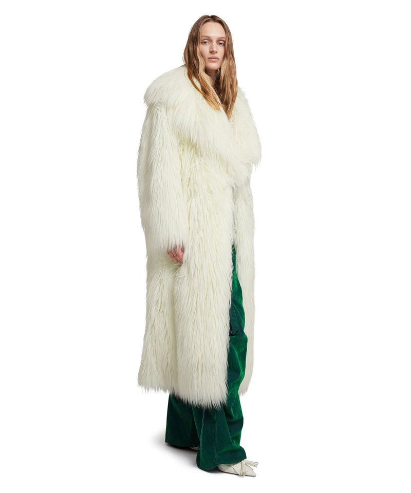 Faux fur "Minimalist Glamour" coat WHITE Women 