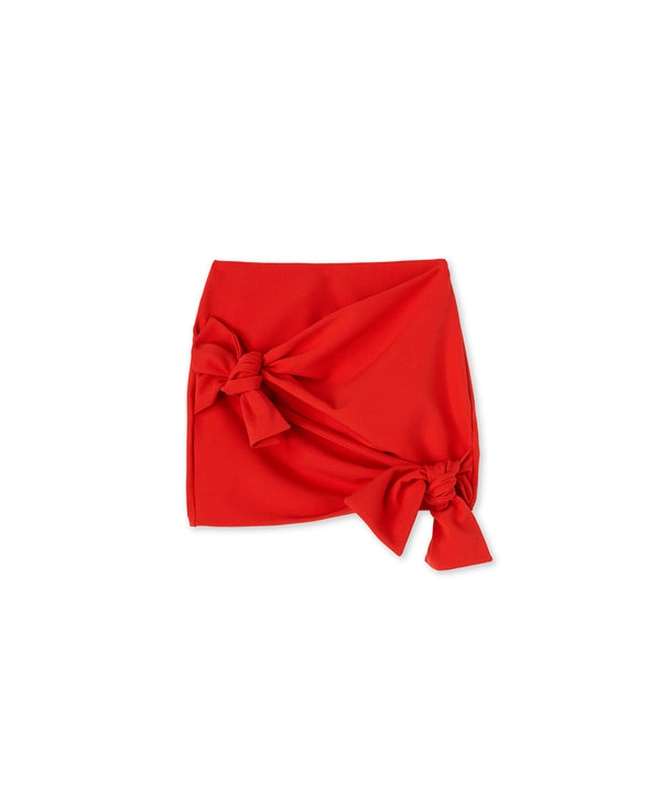 "Textured Crepe Cady" mini skirt