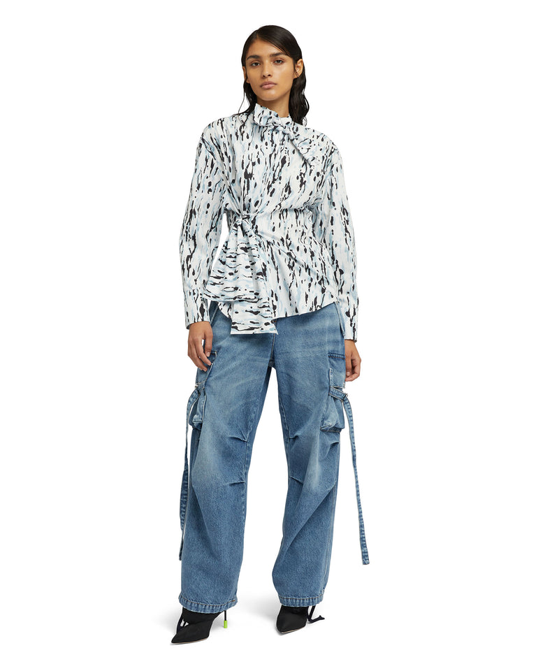 Top with "Wild Illusion" print WHITE Women 