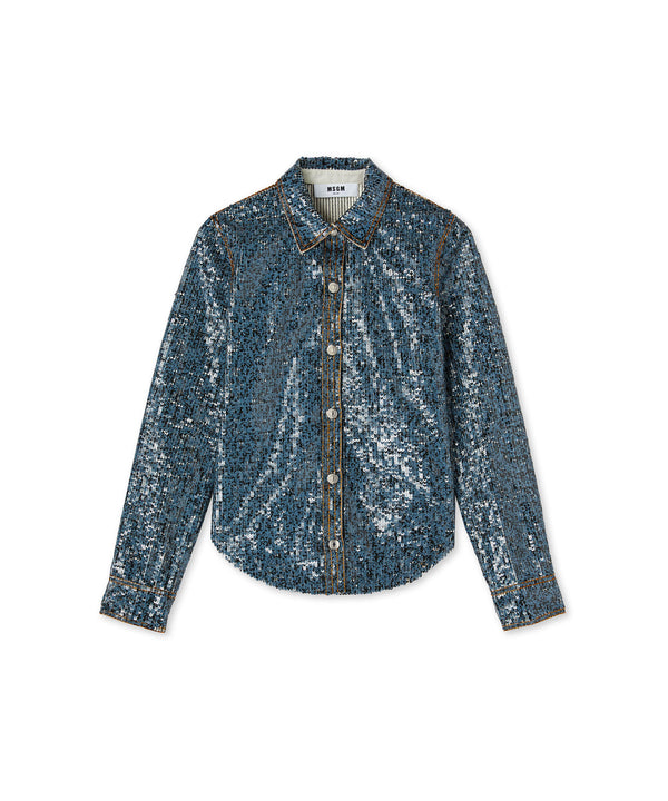 Denim "Sequins" shirt