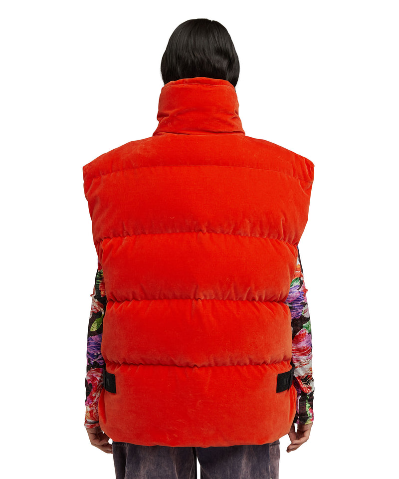 Padded vest with "Blossom Hallucination" workmanship ORANGE Women 