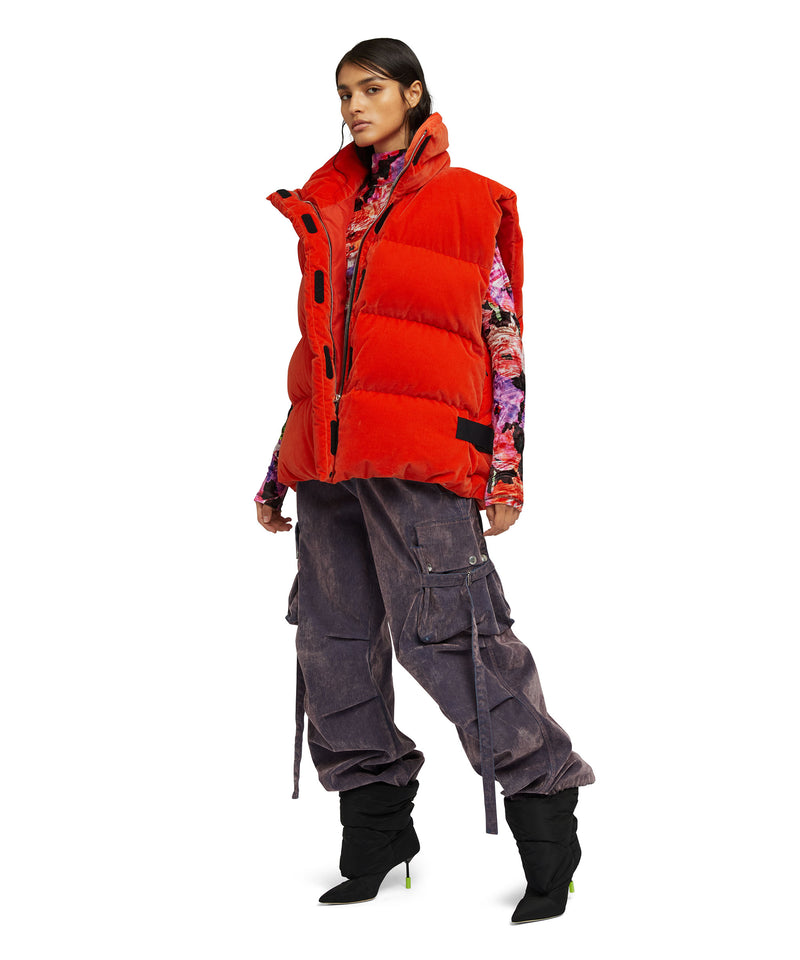 Padded vest with "Blossom Hallucination" workmanship ORANGE Women 