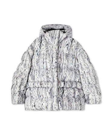 Padded jacket with "Wild illusion" print