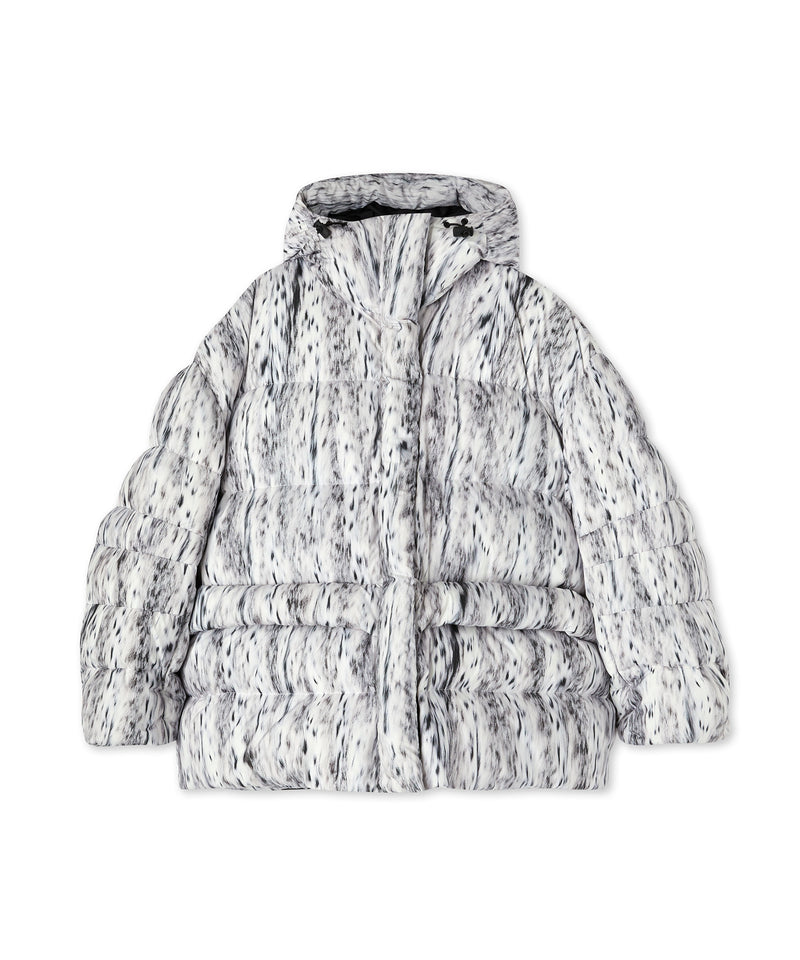Padded jacket with "Wild illusion" print GREY Women 