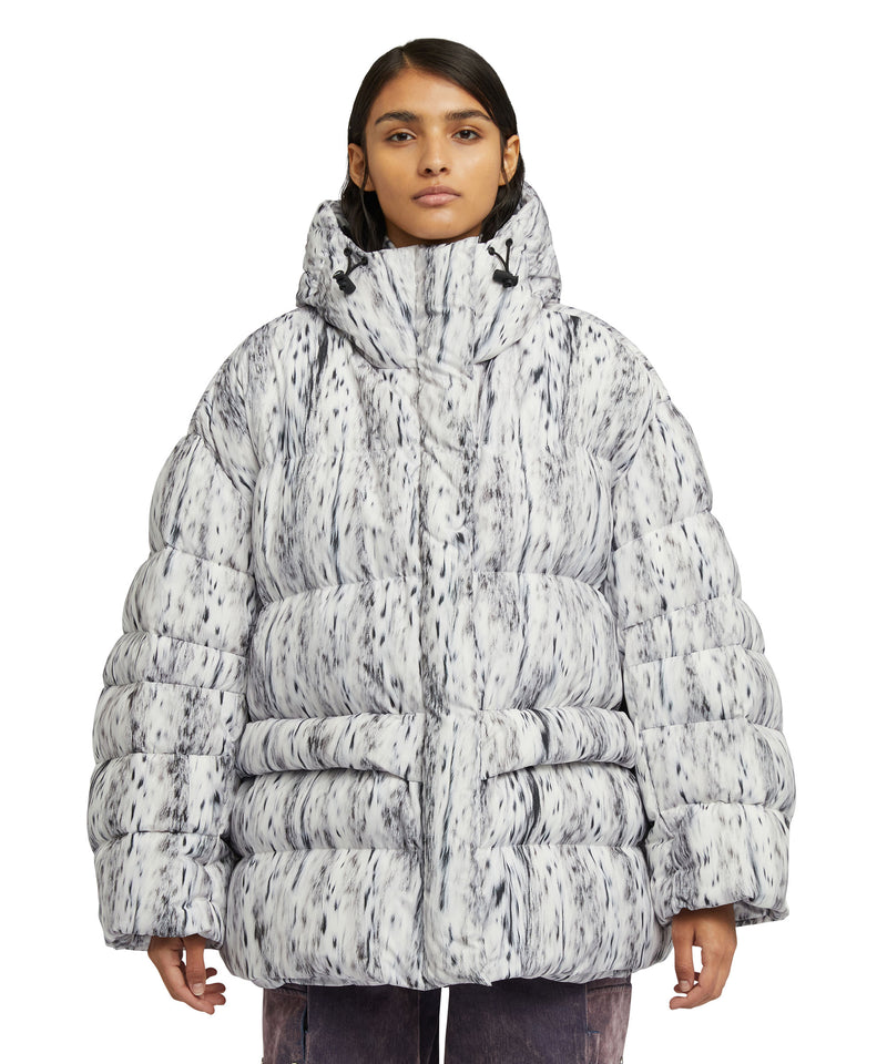 Padded jacket with "Wild illusion" print GREY Women 