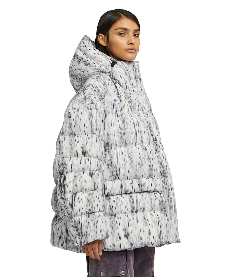 Padded jacket with "Wild illusion" print GREY Women 