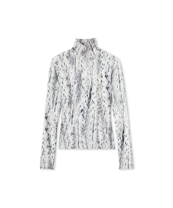 Top with "Wild illusion" print