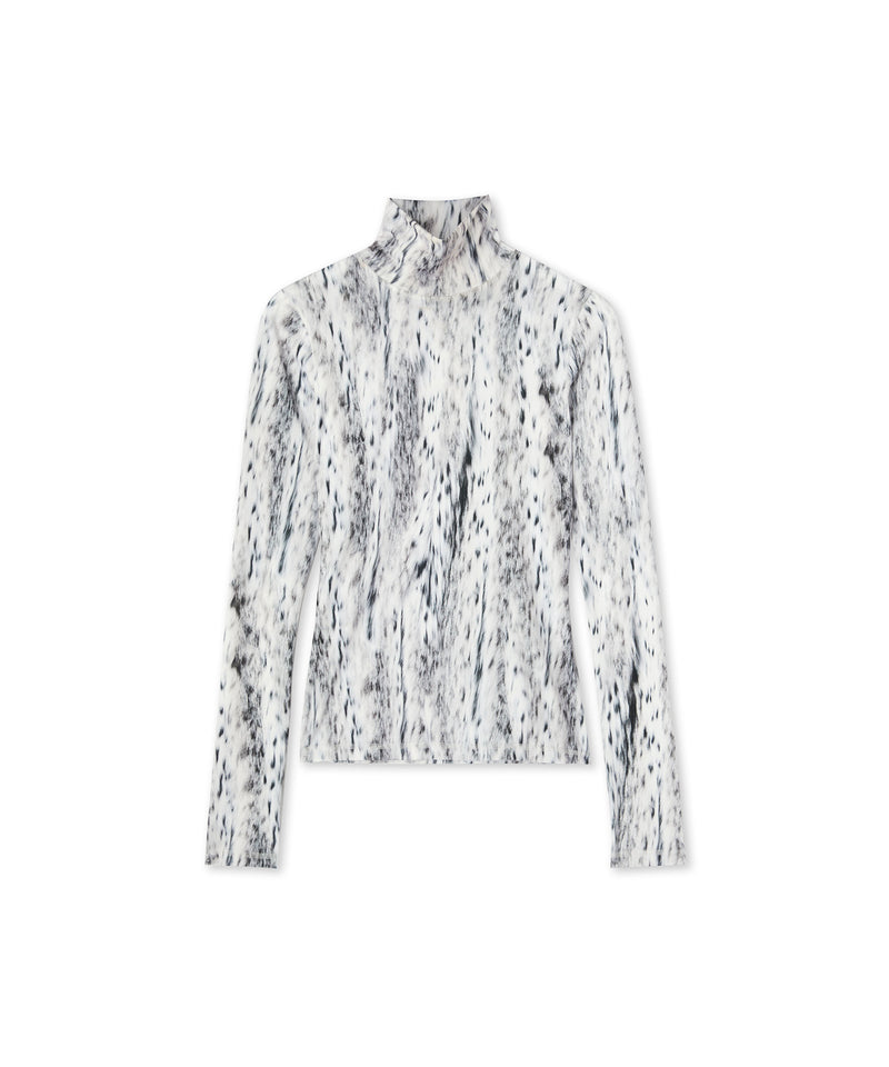 Top with "Wild illusion" print GREY Women 