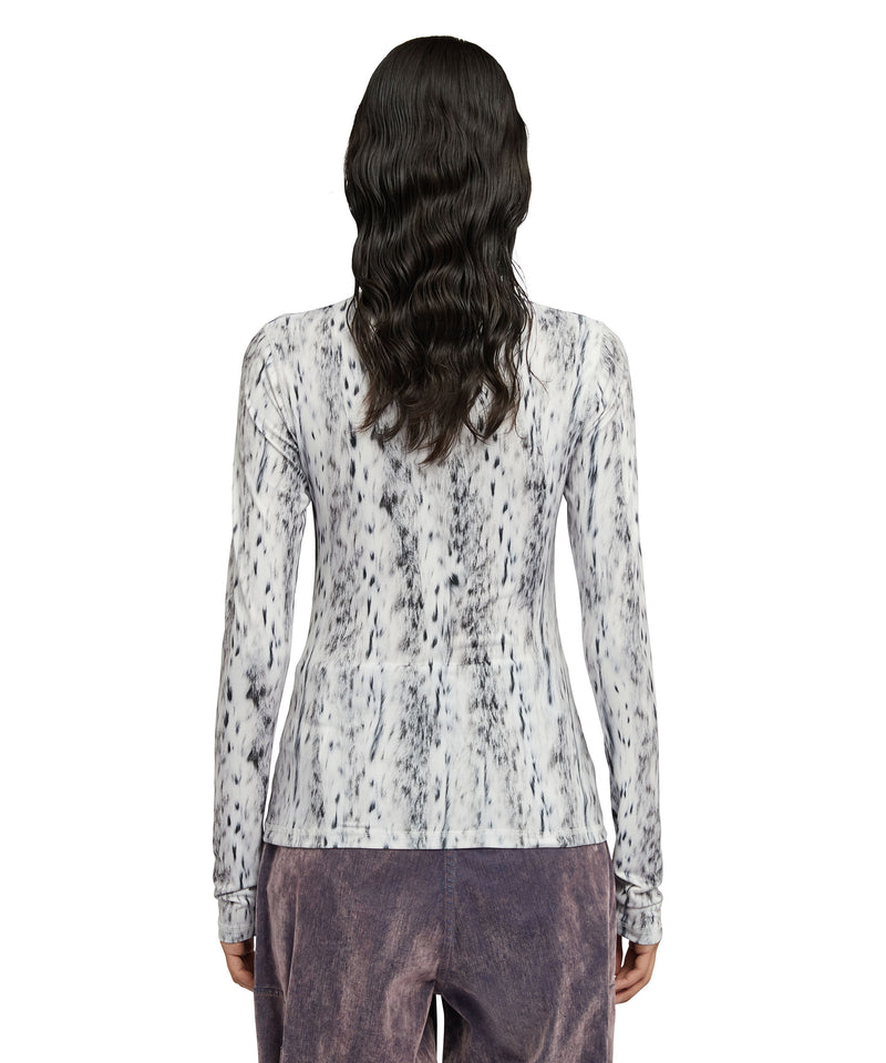 Top with "Wild illusion" print GREY Women 