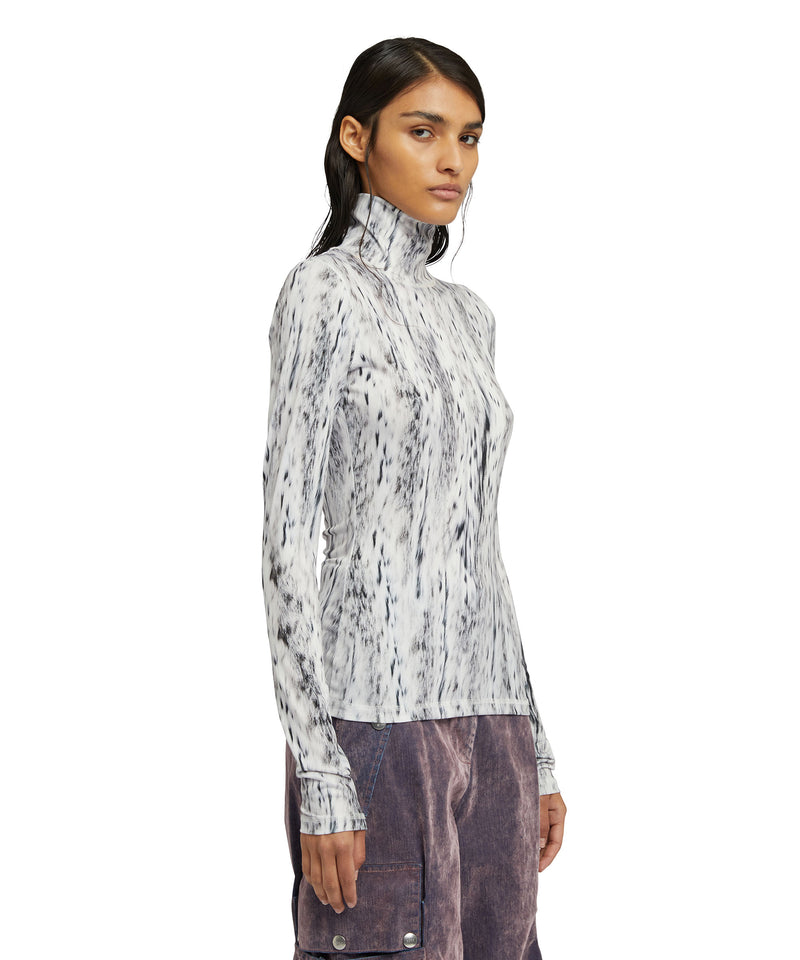 Top with "Wild illusion" print GREY Women 