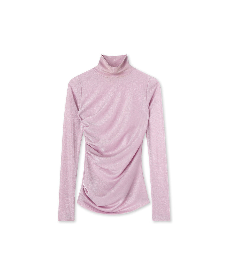 Top in fluid glittery jersey PINK Women 