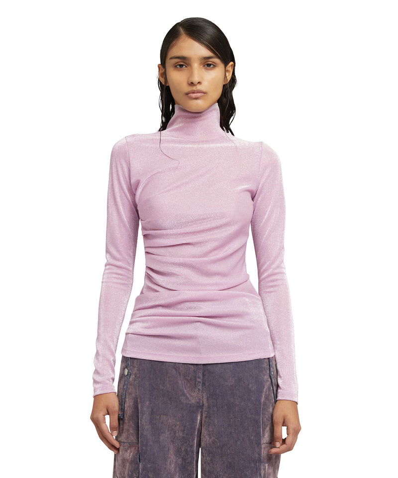 Top in fluid glittery jersey PINK Women 