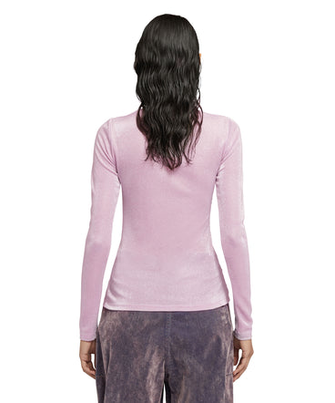 Top in fluid glittery jersey