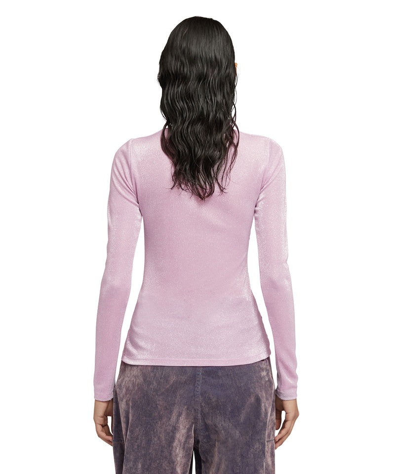 Top in fluid glittery jersey PINK Women 