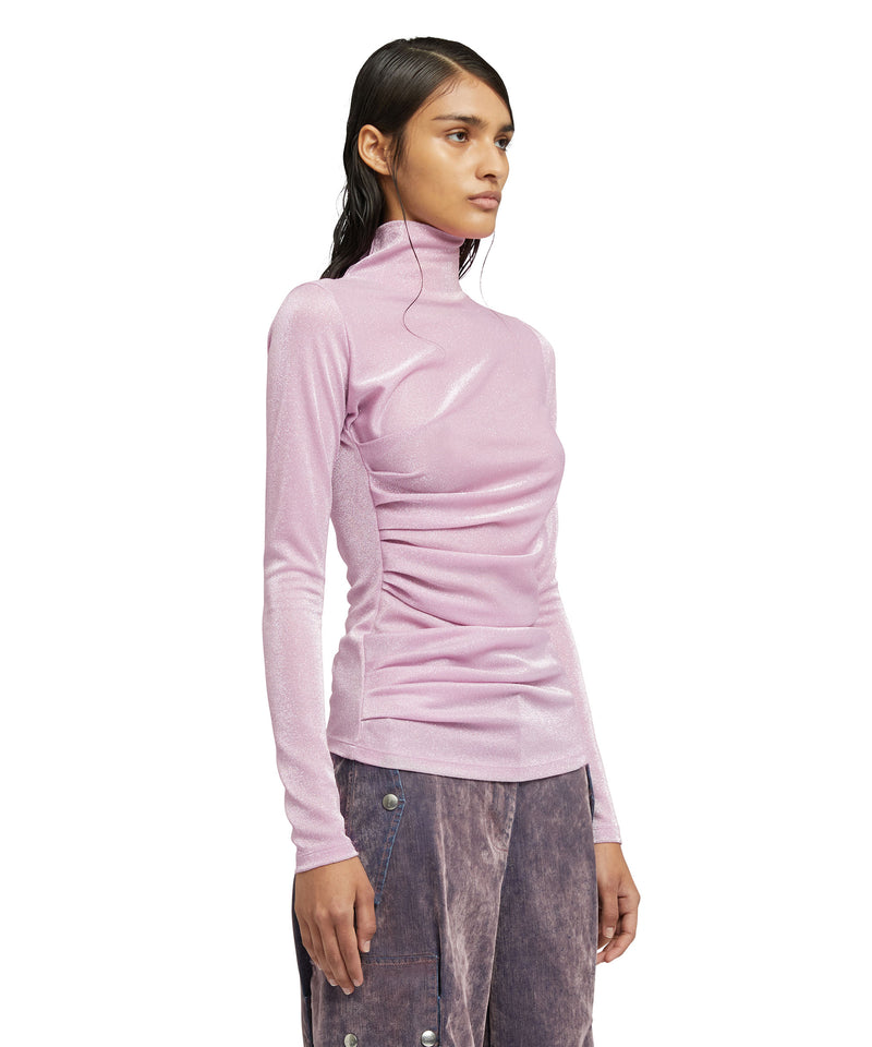 Top in fluid glittery jersey PINK Women 