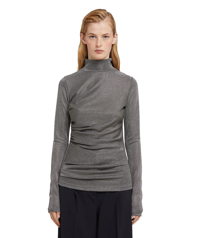 Top in fluid glittery jersey GREY Women 