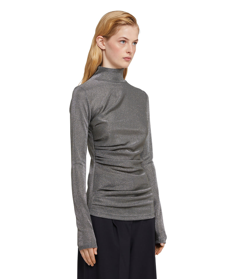 Top in fluid glittery jersey GREY Women 