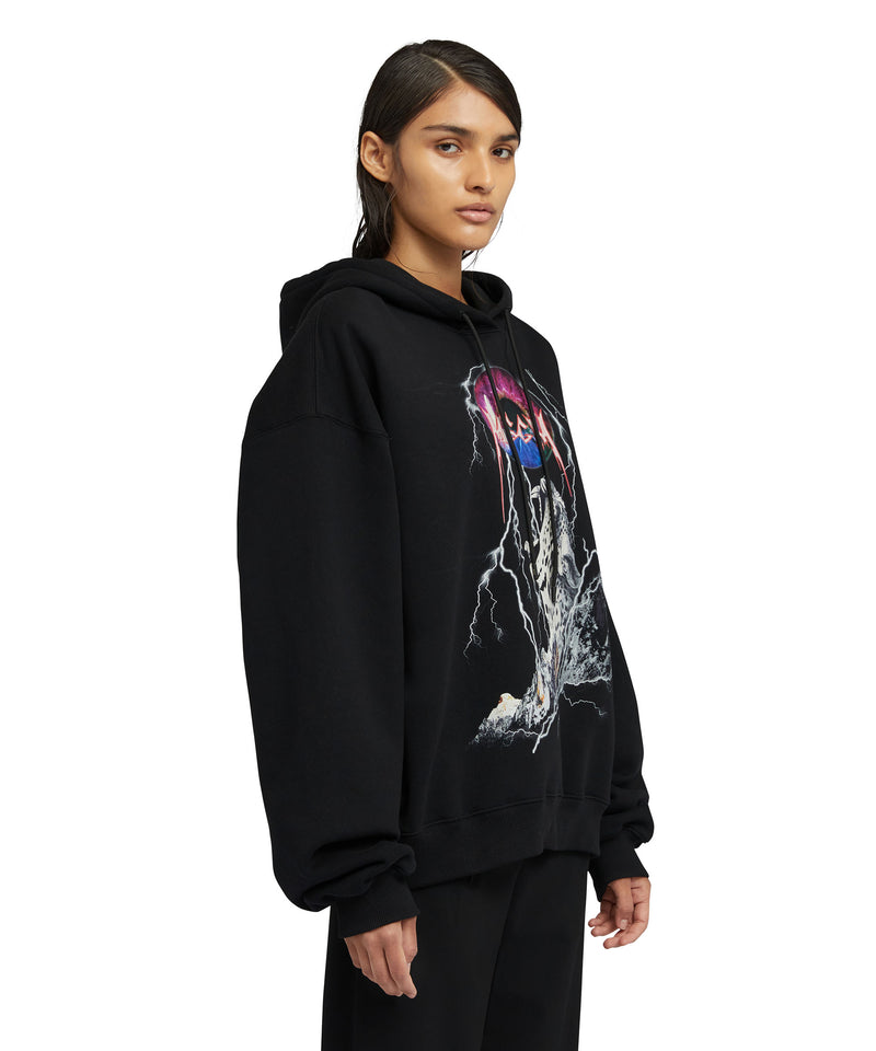 Sweatshirt with "Lightning Leopard" print BLACK Women 
