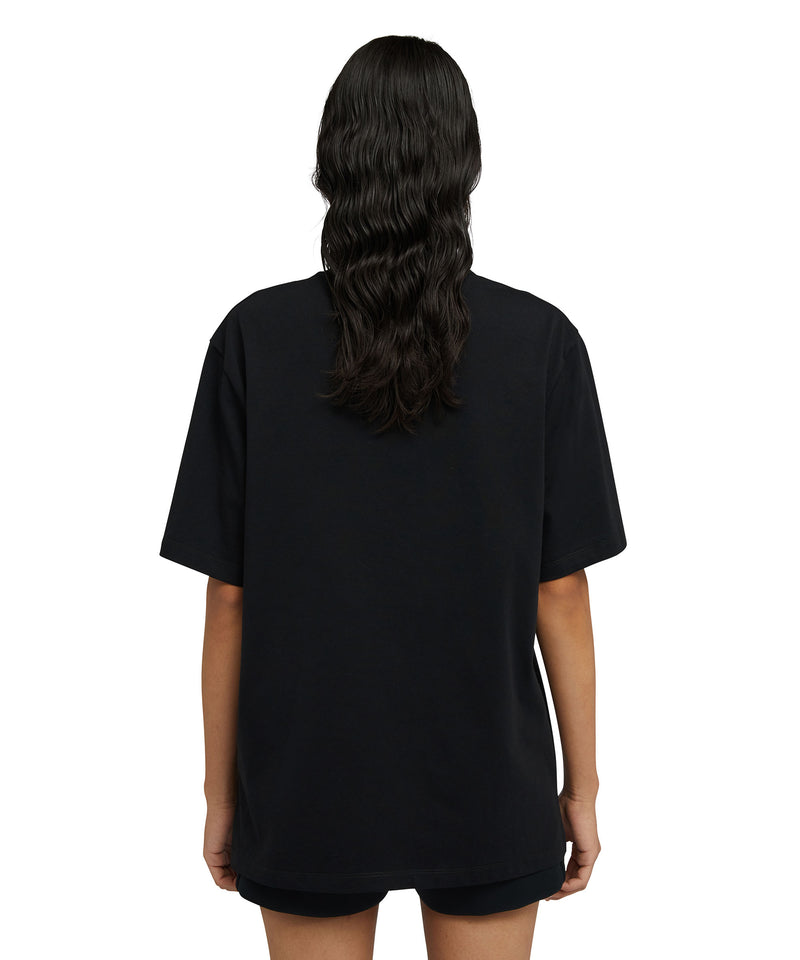 T-shirt with "Msgm Lightning Leopard" print BLACK Women 