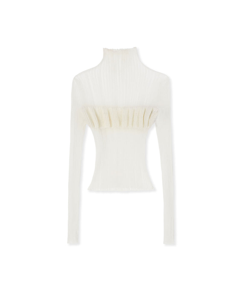 Sweater with "Ribbed Cellophane" concept WHITE Women 
