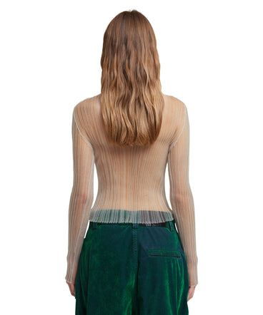Sweater with "Ribbed Cellophane" concept