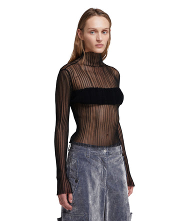 Sweater with "Ribbed Cellophane" concept
