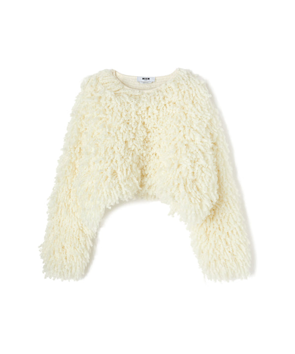 Sweater with "Boucle Meta fur" concept