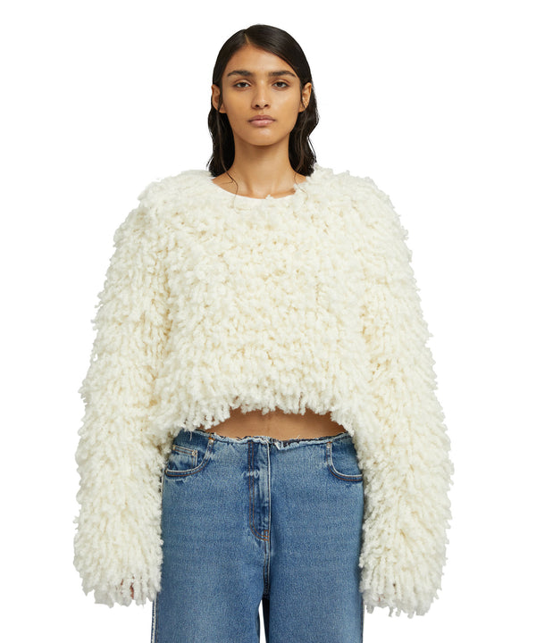 Sweater with "Boucle Meta fur" concept