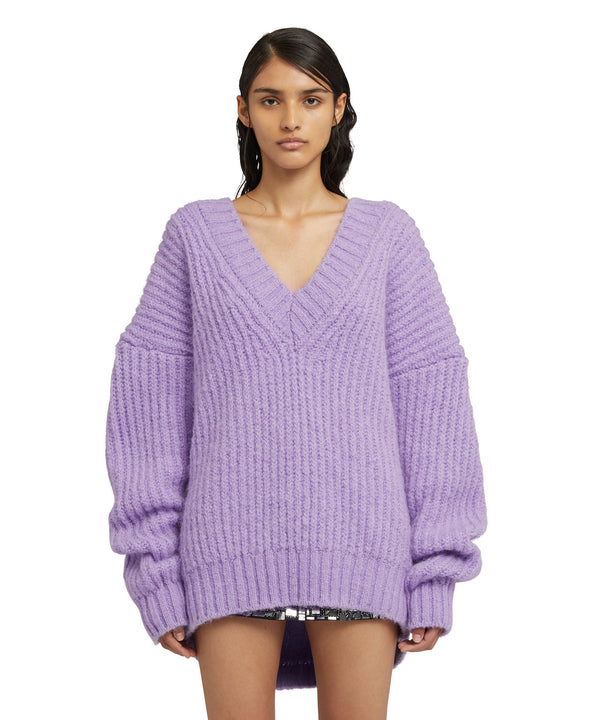 Blended wool v-neck sweater "Warm Winter"