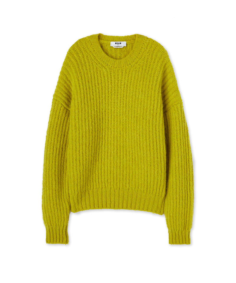 Maglione girocollo in blend di lana "Warm Winter" GIALLO Donna 