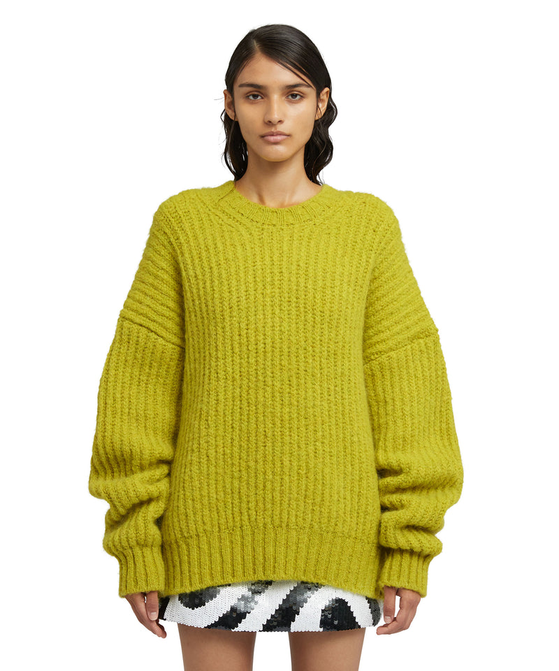 Maglione girocollo in blend di lana "Warm Winter" GIALLO Donna 