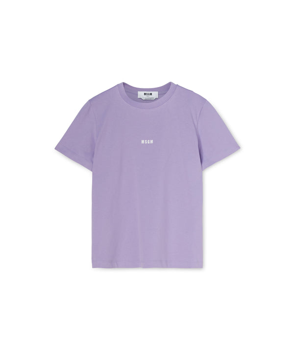 Cotton crewneck t-shirt with MSGM micro logo