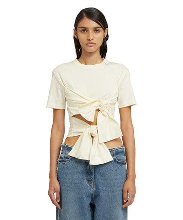 Fitted top in "Textured Crepe Cady"