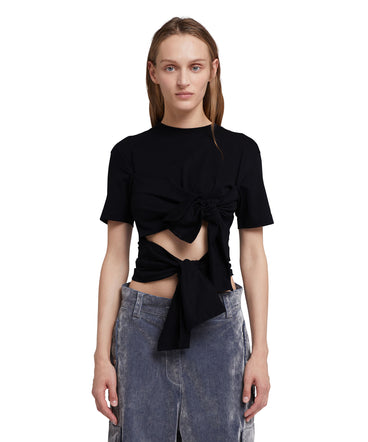 Fitted top in "Textured Crepe Cady"