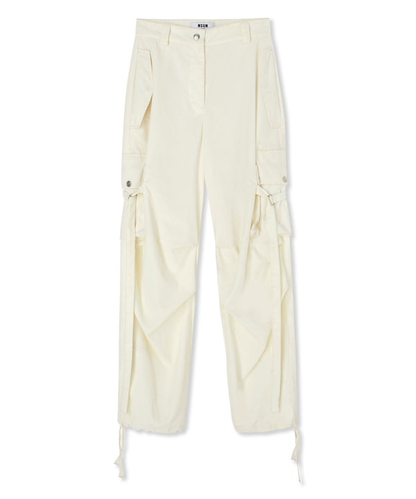 Cargo trousers with  "Blossom Hallucination" workmanship