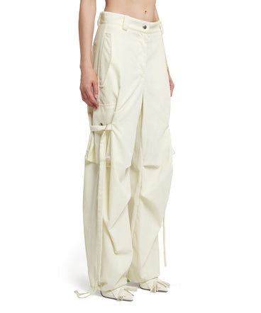 Cargo trousers with  "Blossom Hallucination" workmanship