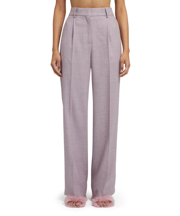 Trousers with  "Shiny Pinstriped Wool" workmanship