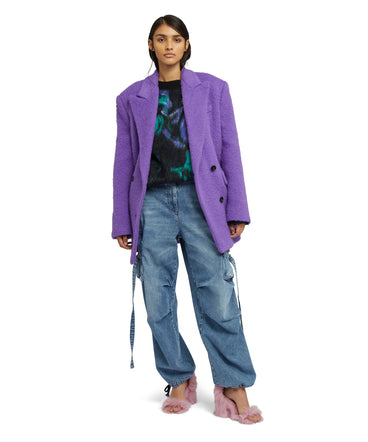 Cargo trousers with "Light Blue Washed Denim" workmanship