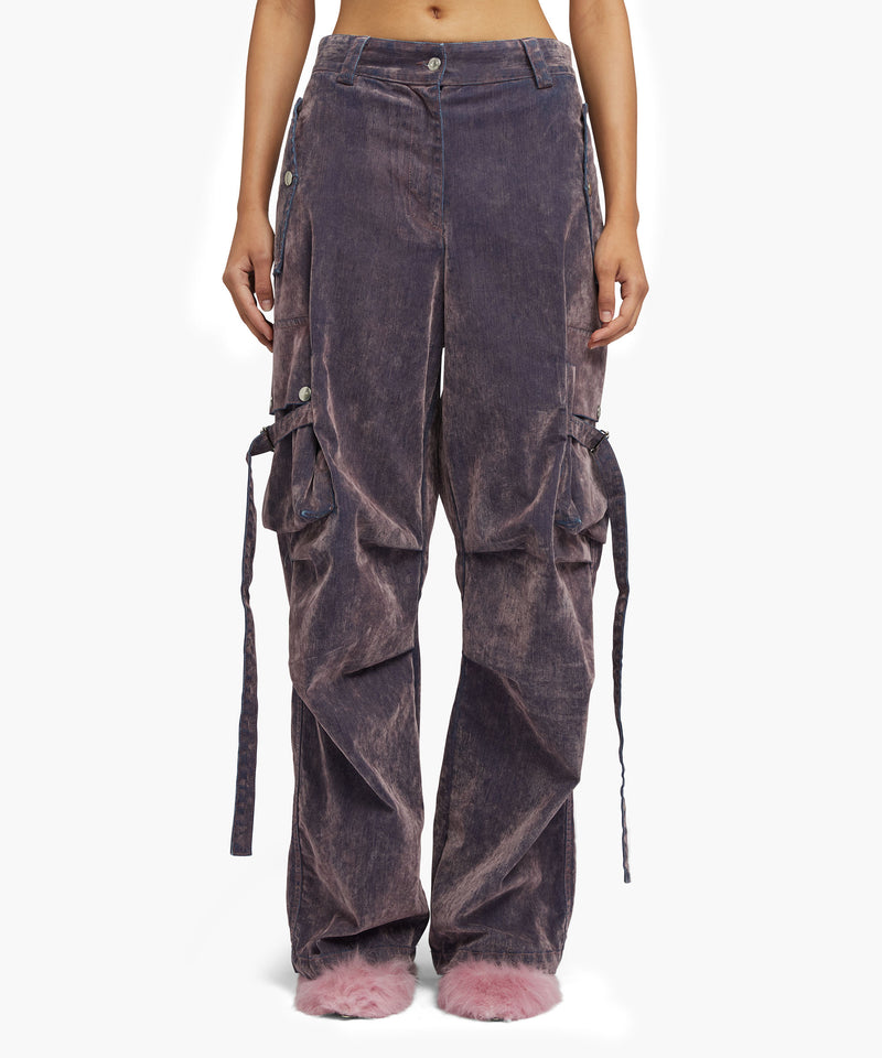 Cargo trousers with "Flock Denim" workmanship PINK Women 