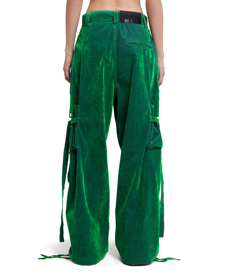 Cargo trousers with "Flock Denim" workmanship GREEN Women 